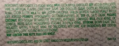 Lista de ingredientes del producto Assorted chocolates Whitman's 517 g