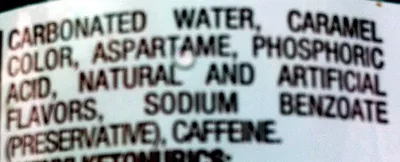 List of product ingredients Diet Dr Pepper 20 fl oz (591 ml)