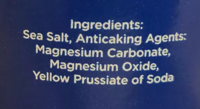 List of product ingredients Sea salt fine crystals canister La Baleine 750
