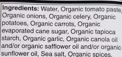 List of product ingredients Creamy garden tomato  