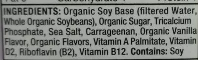 Lista de ingredientes del producto Organic Soy non-dairy Beverage Kirkland Signature, Costco Companies Inc. 946ml