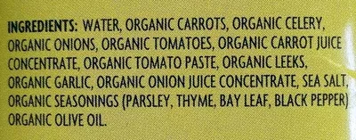 Liste des ingrédients du produit Organic vegetable broth Trader Joe's,   Honeywell International Inc. 32 FL OZ (1 QT) 946 mL