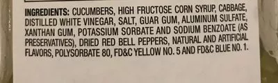 List of product ingredients Sweet Relish Heinz 