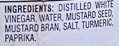 List of product ingredients Yellow Mustard Heinz 9 OZ (255 g)