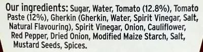 Lista de ingredientes del producto Tomato Relish Sainsbury's, by sainsbury's 320g