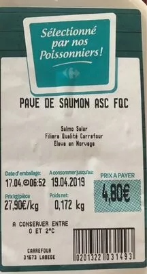 Lista de ingredientes del producto Pave de saumon asc fqc Carrefour 