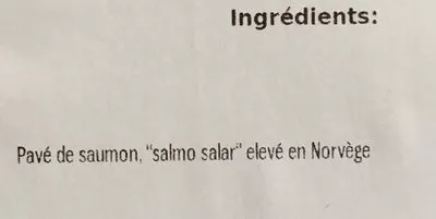 Lista de ingredientes del producto Pavé de Saumon Leclerc 