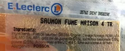 Liste des ingrédients du produit Saumon fumé maison  