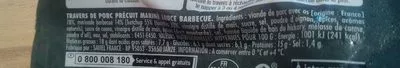 List of product ingredients Travers de porc Jean Rozé 