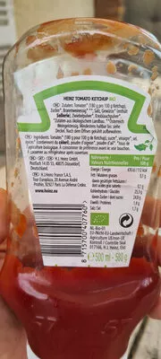 Liste des ingrédients du produit heinz tomate ketchup bio heinz 500ml