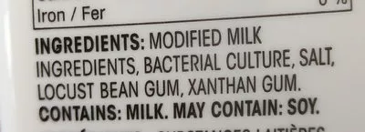 Liste des ingrédients du produit Cream Cheese Spread Great Value 227g