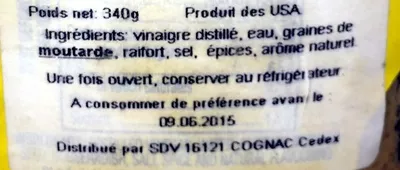 List of product ingredients French's Smooth & Spicy French's 340 g