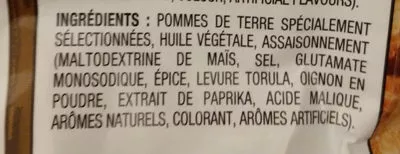 Liste des ingrédients du produit hickory sticks hostess 300g