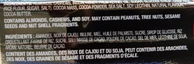 Lista de ingredientes del producto Barres céréales Kind 40 g