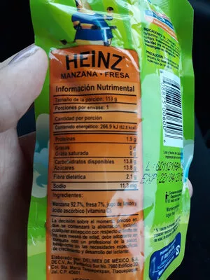 Lista de ingredientes del producto  Heinz 