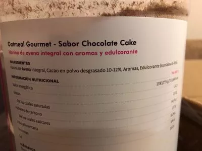 List of product ingredients Oatmeal gourmet amazin foods 1000 g
