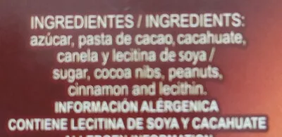 List of product ingredients Chocolate para mesa Don Gustavo 200 g
