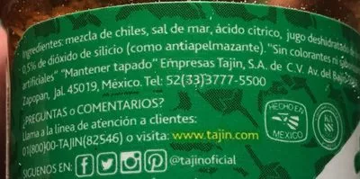 List of product ingredients Tajin, clasico seasoning, lime Tajin 142 g