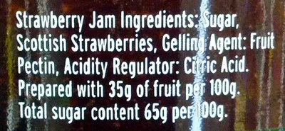 List of product ingredients Scottish Strawberry Preserve Mackays 12 OZ, 340 g