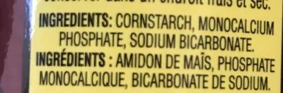 Lista de ingredientes del producto Poudre à pâte magic Kraft 450g
