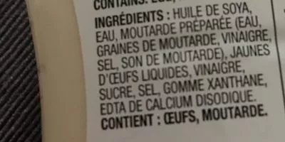 Liste des ingrédients du produit Mcchicken Sauce McDonald's 355 ml