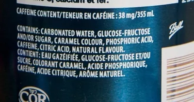 Liste des ingrédients du produit Pepsi Pepsi 355 ml