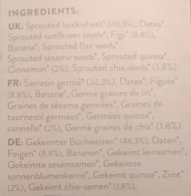List of product ingredients Super Cereal HERBIVORE 250 g