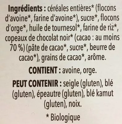 List of product ingredients Croque Matin Biologique Jordans 