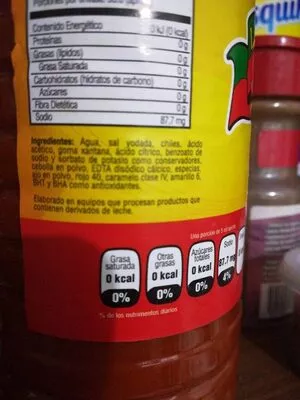 Lista de ingredientes del producto Salsa La Botanera Clasica 525gr  