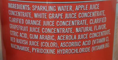List of product ingredients Sparkling grapefruit flavored juice beverage blend from concentrate, grapefruit Izze 248 ml