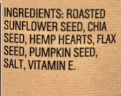 List of product ingredients 5 SEED BUTTER UNSWEETENED BEYOND THE EQUATOR 16oz