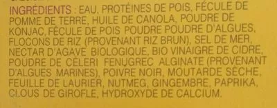 Liste des ingrédients du produit Beignet de Crabes Végétaliens Sophie’s Kitchen 250 g