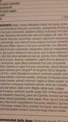 List of product ingredients MOA nutrifii 1500ml