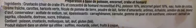 Liste des ingrédients du produit Délice au crabe et au homard Kritsen 125 g