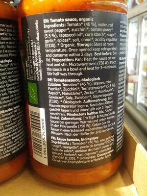 Lista de ingredientes del producto Ekologisk Sas Tomat Ikea 500 g
