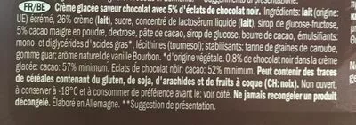 Liste des ingrédients du produit Bon Gelati Eiscreme mit Schlagsahne Gelatelli, Bon Gelati 1000 ml / 517 g