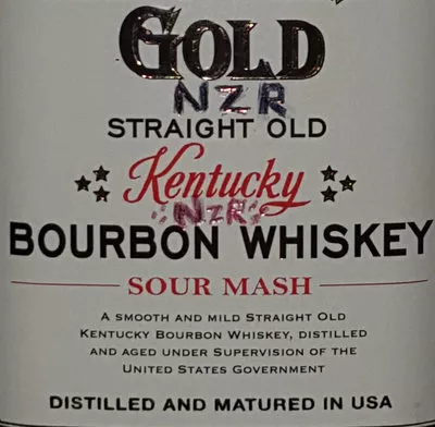 List of product ingredients Bourbon whiskey Western Gold 70cl