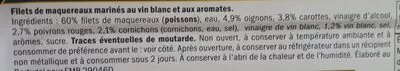 List of product ingredients Filets de maquereaux nixe 175 g