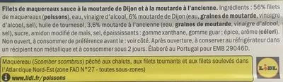 List of product ingredients Filets de Maquereaux nixe 169 g