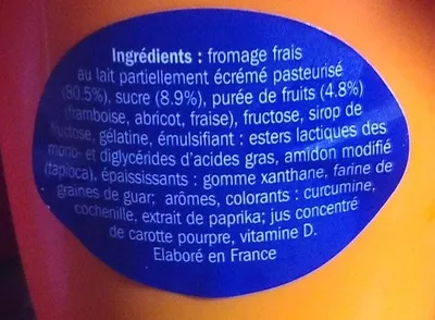 List of product ingredients Mousse au fromage frais yofrutta, Villa Gusto 500g