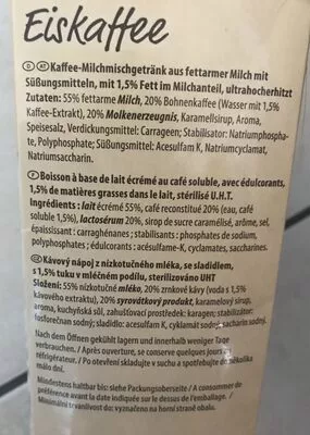 List of product ingredients Eiskaffee Villa Gusto 1 l
