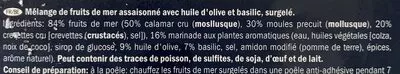Liste des ingrédients du produit Deluxe Frutti Di Mare Italiamo 300 g