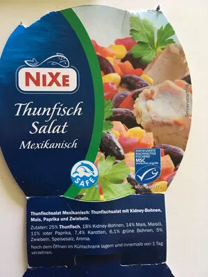 Lista de ingredientes del producto Thon aux légumes Nixe 