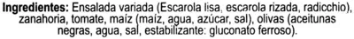 List of product ingredients Ensalada de la huerta Edulis 400 g