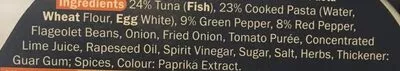 Lista de ingredientes del producto Tuna salade mediterranean style Lidl 220 g