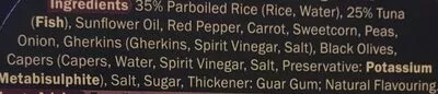 Liste des ingrédients du produit Tuna salad with rice Nixe 
