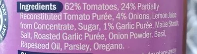 Liste des ingrédients du produit Tomato Pasta Sauce with onion and garlic Lidl 500 g