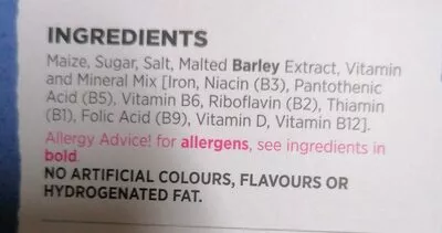 List of product ingredients Frosted Flakes Asda 500g