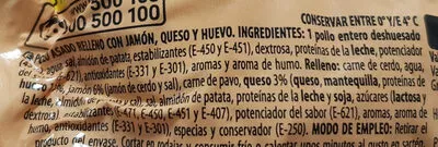 Liste des ingrédients du produit Pollo deshuesado a mano asado Hacendado 