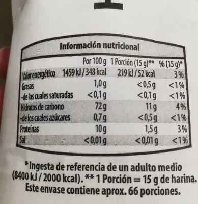 Liste des ingrédients du produit Harina de trigo La Villa 